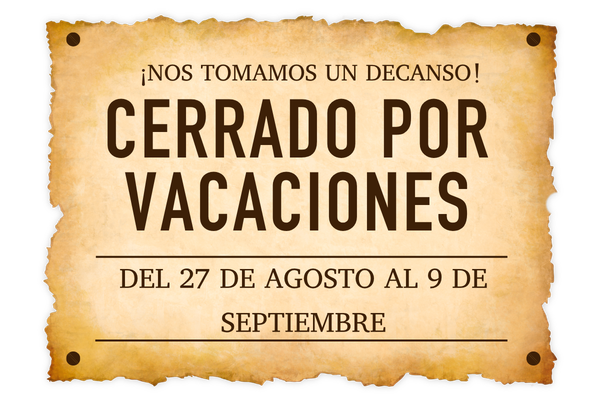 CERRADO POR VACACIONES